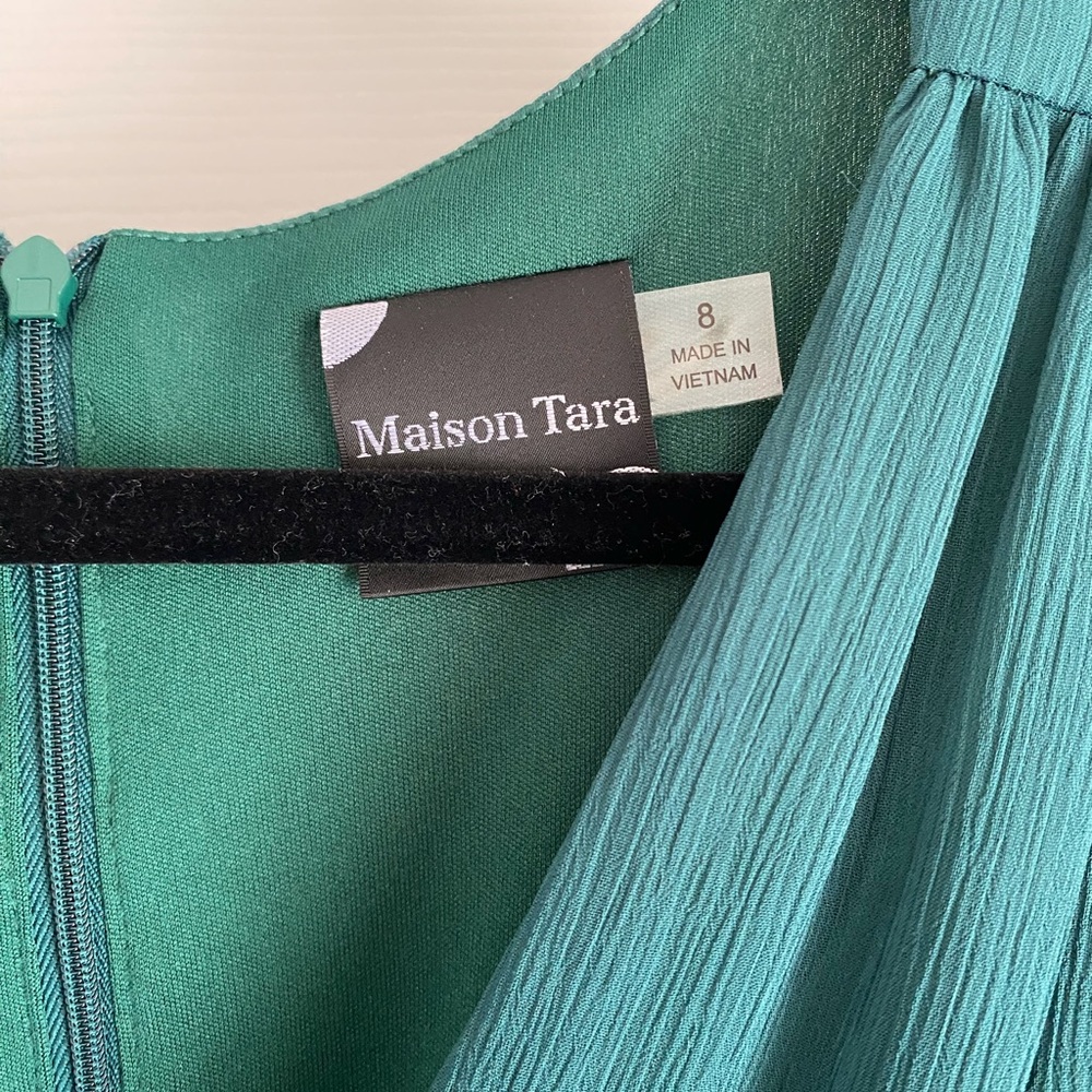 Women's Maison Tara Ruffle Trim Faux-Wrap Maxi - Picture 4 of 11